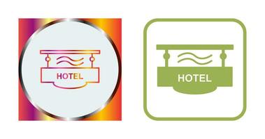 icono de vector de signo de hotel