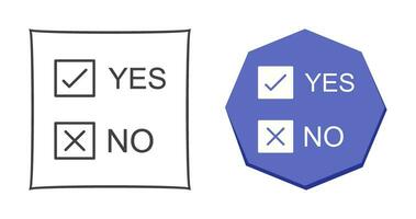 Yes No Option Vector Icon