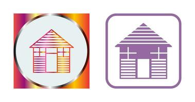 Wood Cabin Vector Icon