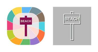 Beach Sign Vector Icon