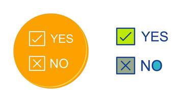 Yes No Option Vector Icon