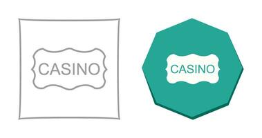 icono de vector de signo de casino