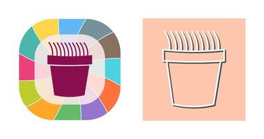 Grass Pot Vector Icon