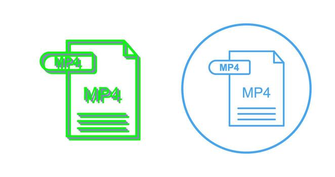 icono de vector de mp4
