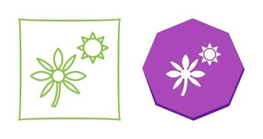 Flower in sunlight Vector Icon