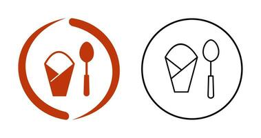 Spoon and Napkin Vector Icon