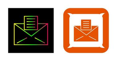 icono de vector de documentos de correo electrónico