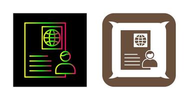 Global Profile Vector Icon