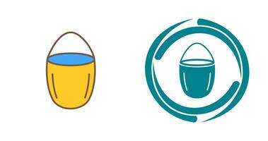 Unique Water Bucket Vector Icon