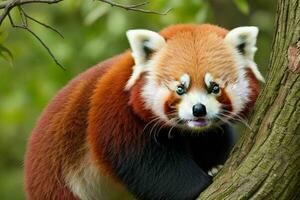 Red panda. AI Generative Pro Photo