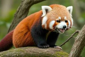 Red panda. AI Generative Pro Photo