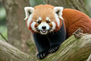 Red panda. AI Generative Pro Photo