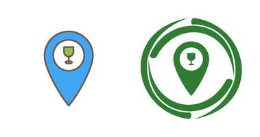 Unique Bar Location Vector Icon