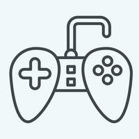 Icon Gamepad. related to Computer symbol. line style. simple design editable. simple illustration vector