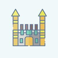 Icon Toplapi Palace. related to Turkey symbol. doodle style. simple design editable. simple illustration vector