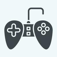 Icon Gamepad. related to Computer symbol. glyph style. simple design editable. simple illustration vector