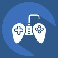 Icon Gamepad. related to Computer symbol. long shadow style. simple design editable. simple illustration vector