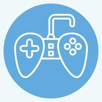 Icon Gamepad. related to Computer symbol. blue eyes style. simple design editable. simple illustration vector