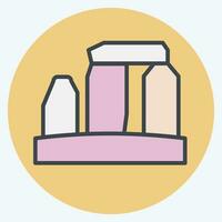 Icon Stonehenge. related to Celtic symbol. color mate style. simple design editable. simple illustration vector