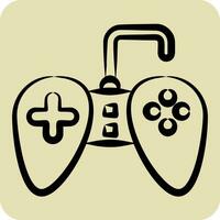 Icon Gamepad. related to Computer symbol. hand drawn style. simple design editable. simple illustration vector