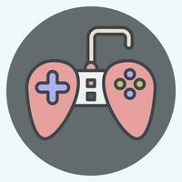 Icon Gamepad. related to Computer symbol. color mate style. simple design editable. simple illustration vector