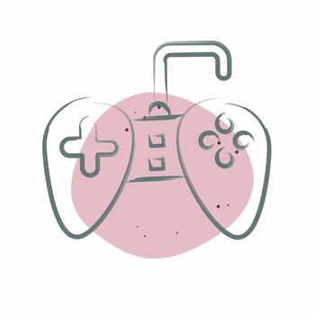 Icon Gamepad. related to Computer symbol. Color Spot Style. simple design editable. simple illustration vector