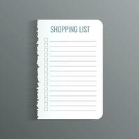 Shopping list icon in flat style. Memo pages vector illustration on isolated background. Daily planner sign business concept.