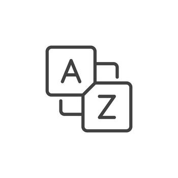 Glossary book icon in flat style. Guidebook encyclopedia vector illustration on isolated background. A-Z notebook sign business concept.