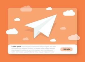 Banner of email marketing icon in flat style. Subscription to newsletter vector illustration on isolated background. Subscribe, submit sign business concept.