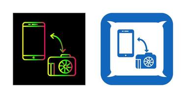 icono de vector de imágenes de transferencia única