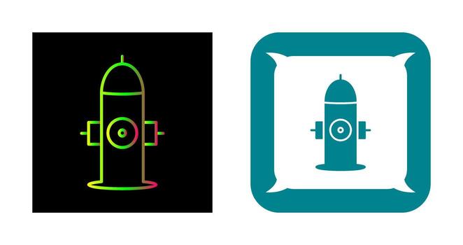 icono de vector de hidrante único