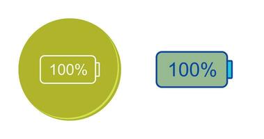 icono de vector de batería completa único