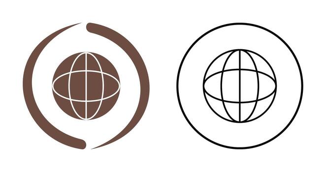 icono de vector de globo único