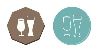 Unique Beer Glasses Vector Icon