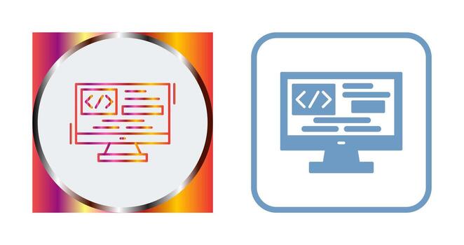 icono de vector de codificación