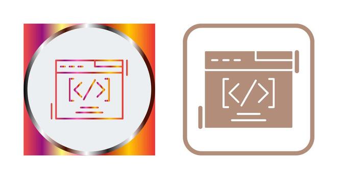 icono de vector de codificación web