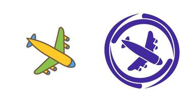 Landing Airplane Vector Icon