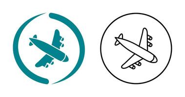 Landing Airplane Vector Icon