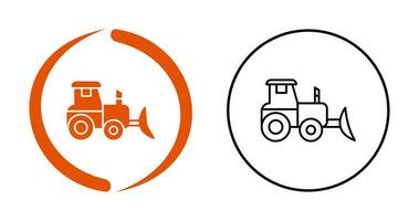 Industrial Tractor Vector Icon