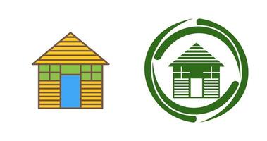 Wood Cabin Vector Icon