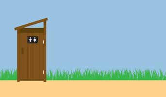 wood toilet public vector. wallpaper. free space for text. vector