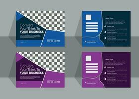 vector stylist business corporate real state postcard design.