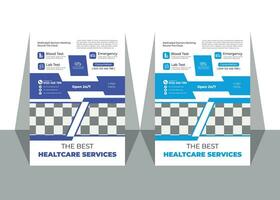 Medical Flyer design A4 size, vector