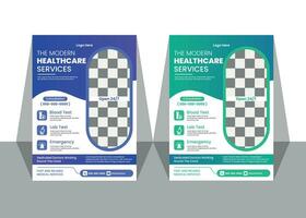 A4 size Corporate Medical Flyer brochure design, vector