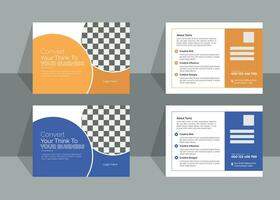 vector stylist business corporate real state postcard design.