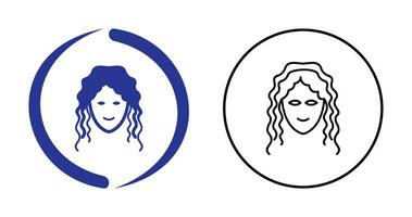 Hair Curly Vector Icon