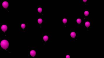 verheffen vieringen met ballonnen vliegend animatie video