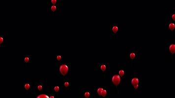experiencia el magia de rojo globos volador animación video