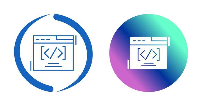 icono de vector de codificación web