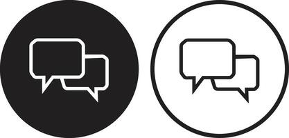 Speech or talking icon symbol line, flat set. social design vector in trendy style isolated on transparent background. Faq and support icon sign use for mobile, apps or website.